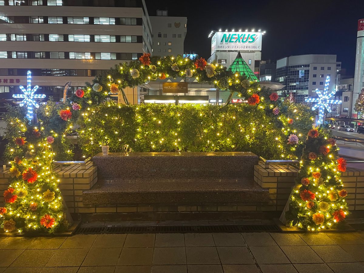 高崎駅周辺はイルミネーションが綺麗でした。