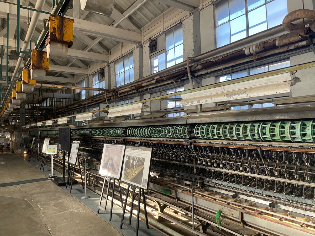 富岡製糸場の中には古い工事の設備も見学できます