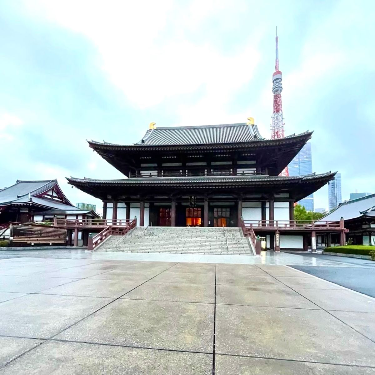 増上寺と東京タワー🗼を同時に見ました❣️