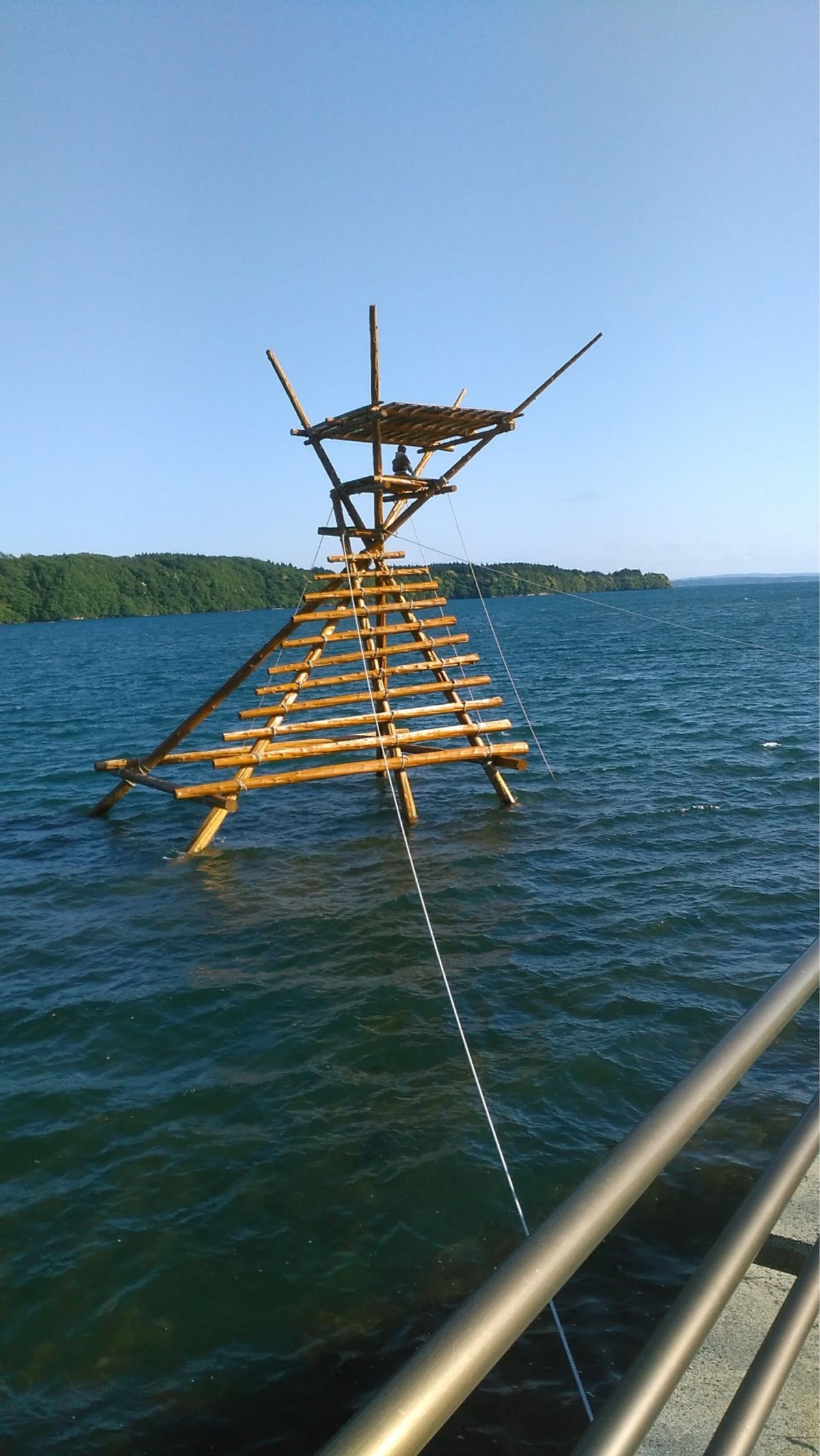 軍艦のような見附島とえんむすびーち、ボラ待ちやぐらを見て来ました😊