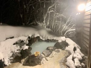 【鶴の湯別館山の宿】
夜の貸切露天風呂