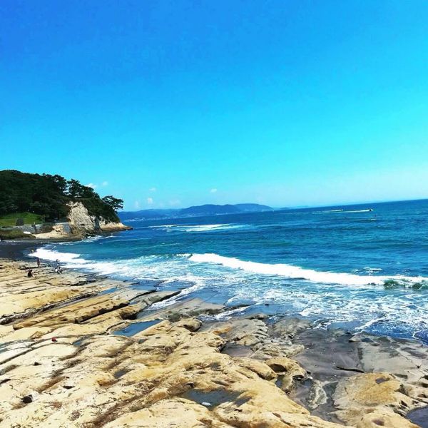 日本・神奈川県「ドラマロケ地巡礼神奈川県の旅」の写真：七里ヶ浜の海は景色が最高に良かったです