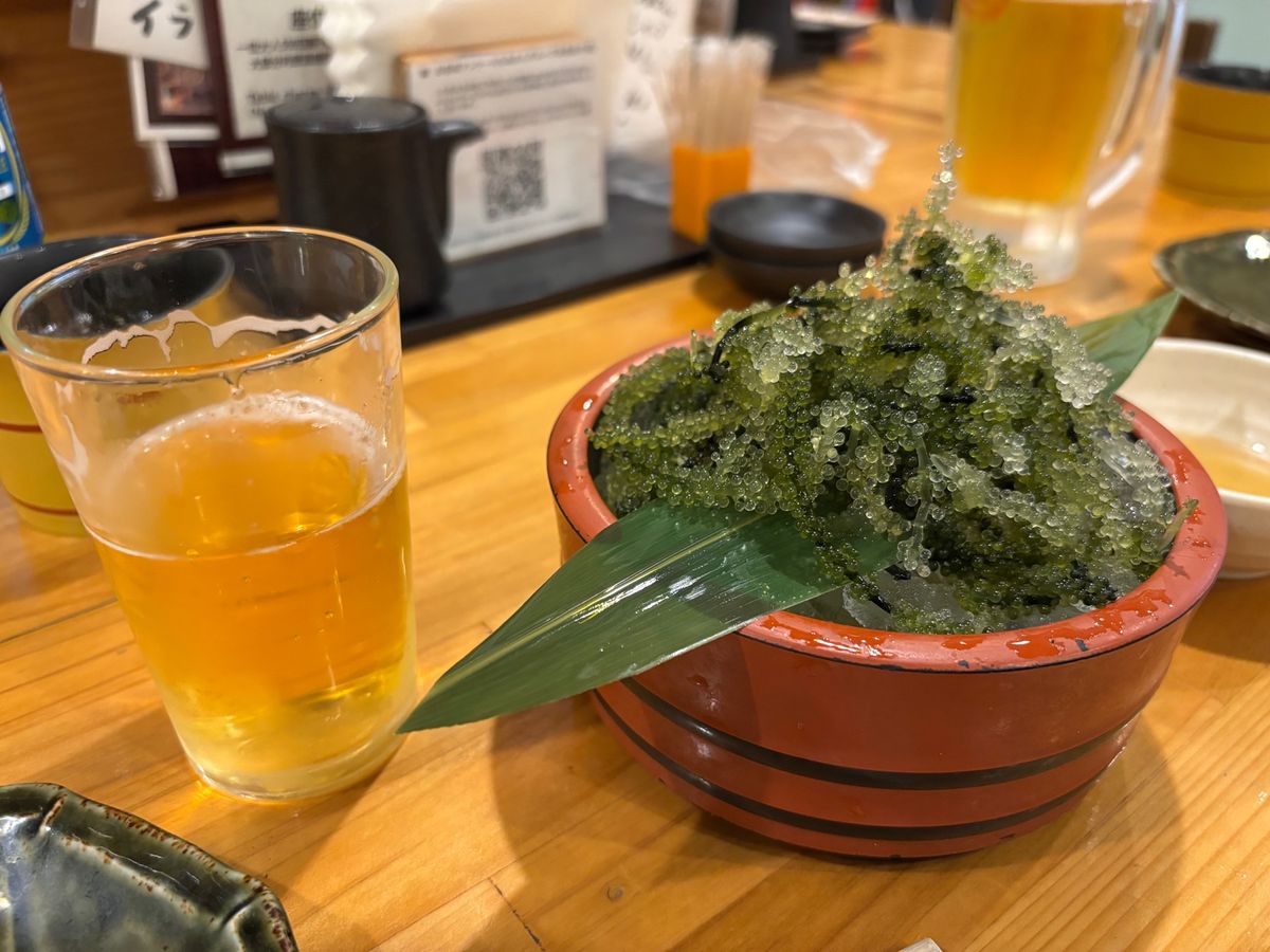 国際通りの居酒屋で海ぶどう食べまくり！
ブルーシールアイスも食べた！