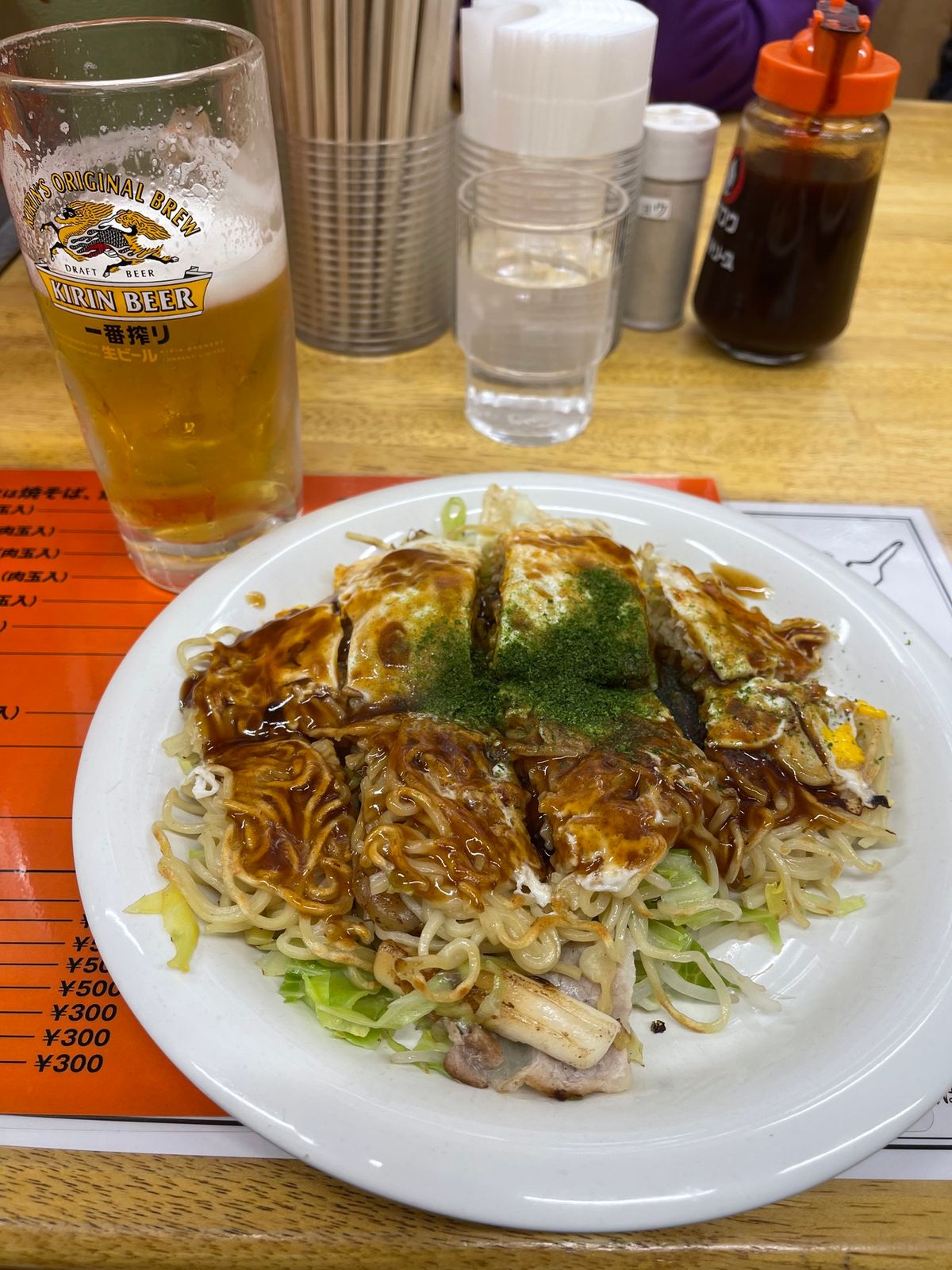 穴子丼と広島お好み焼きです！