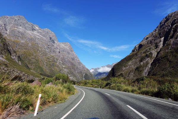 ニュージーランド・Christchurch「ニュージーランド旅行」の写真：ミルフォードサウンド付近