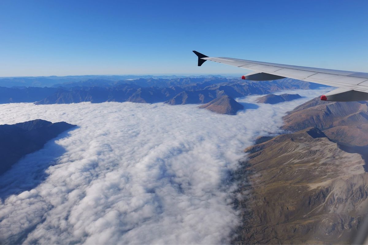 クイーンズタウンを上空から