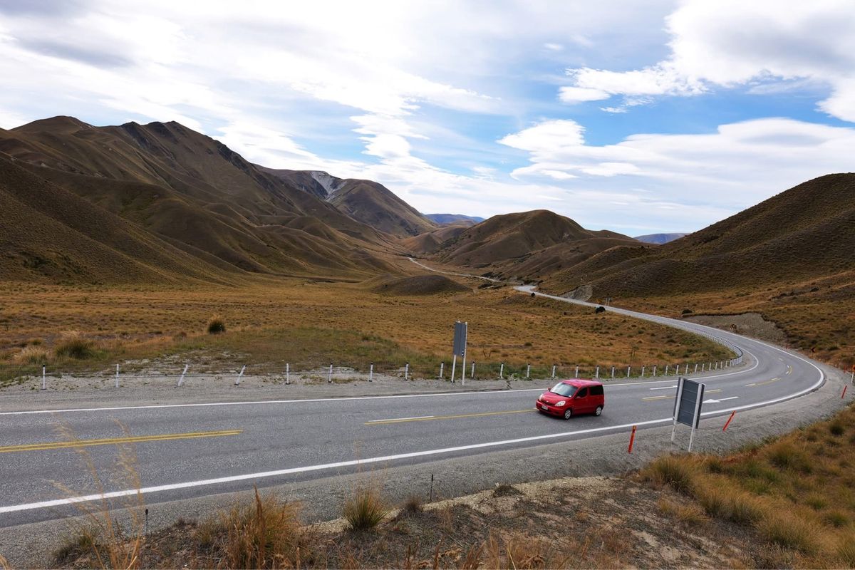 ニュージーランドのドライブ途中