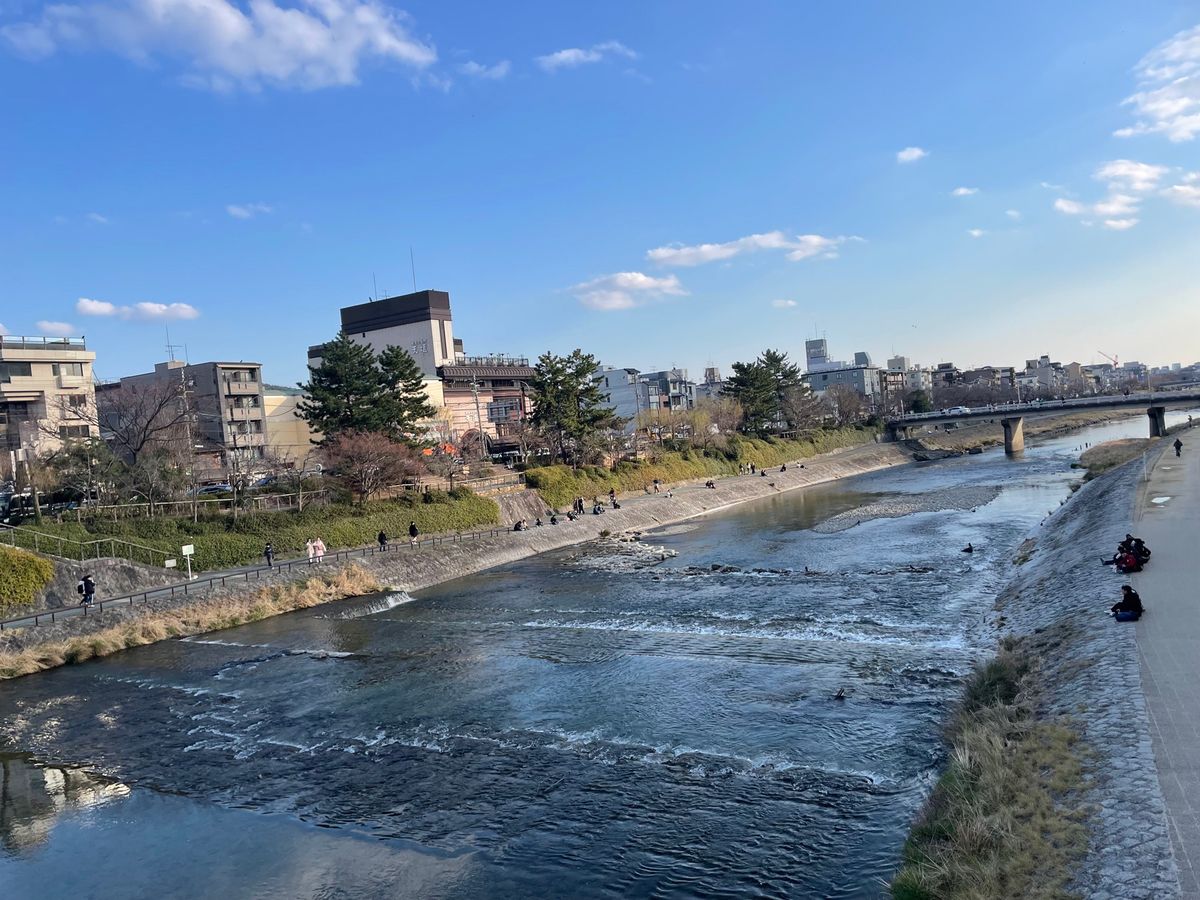 最後は鴨川の流れを見て帰りました。