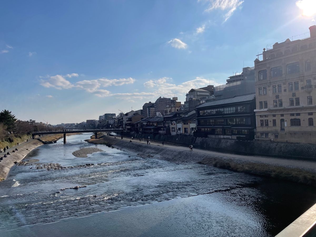 最後は鴨川の流れを見て帰りました。
