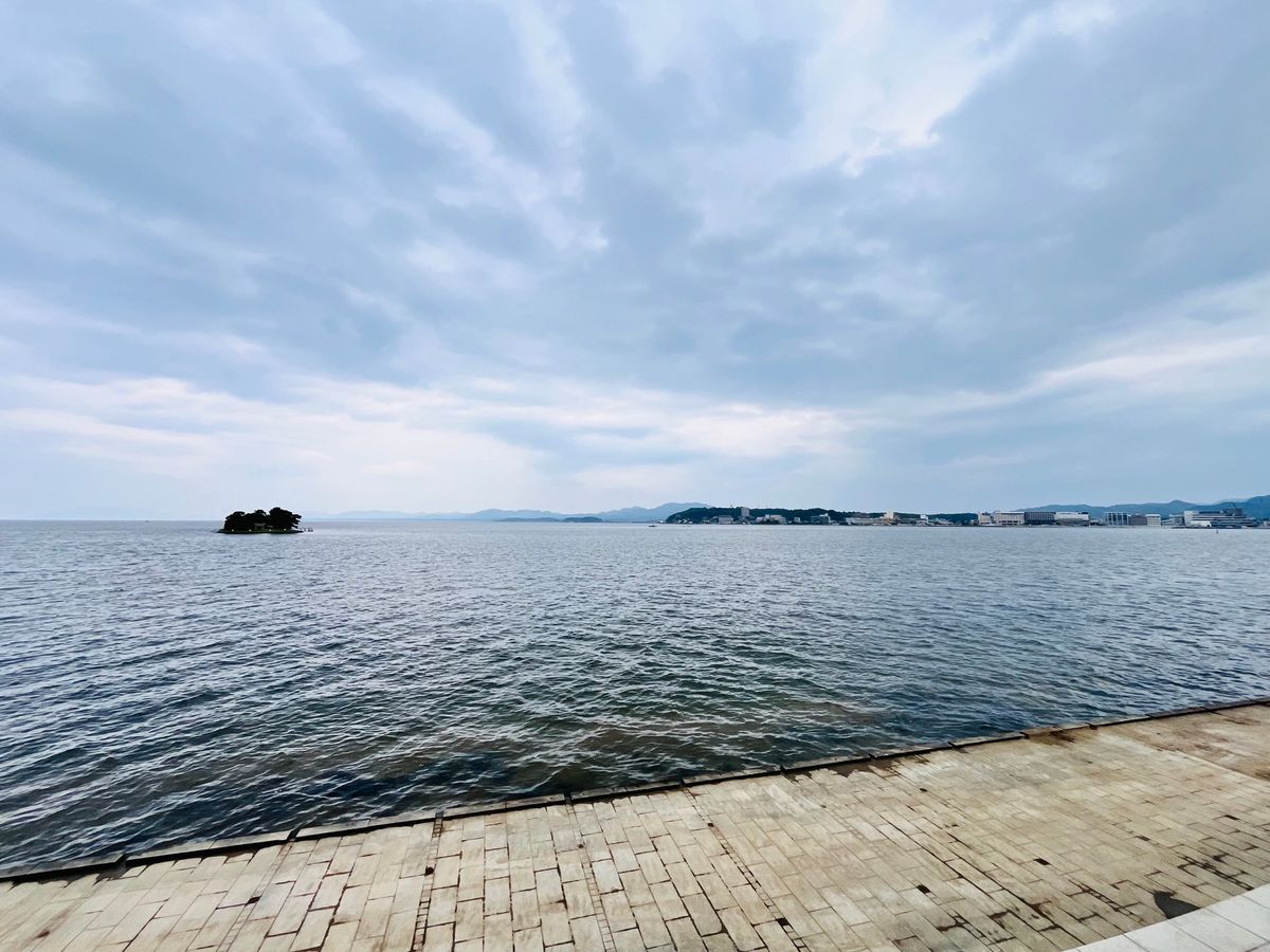 松江城と宍道湖