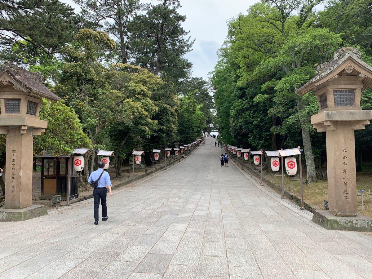 出雲大社は広くて厳かでどっしりとした印象。