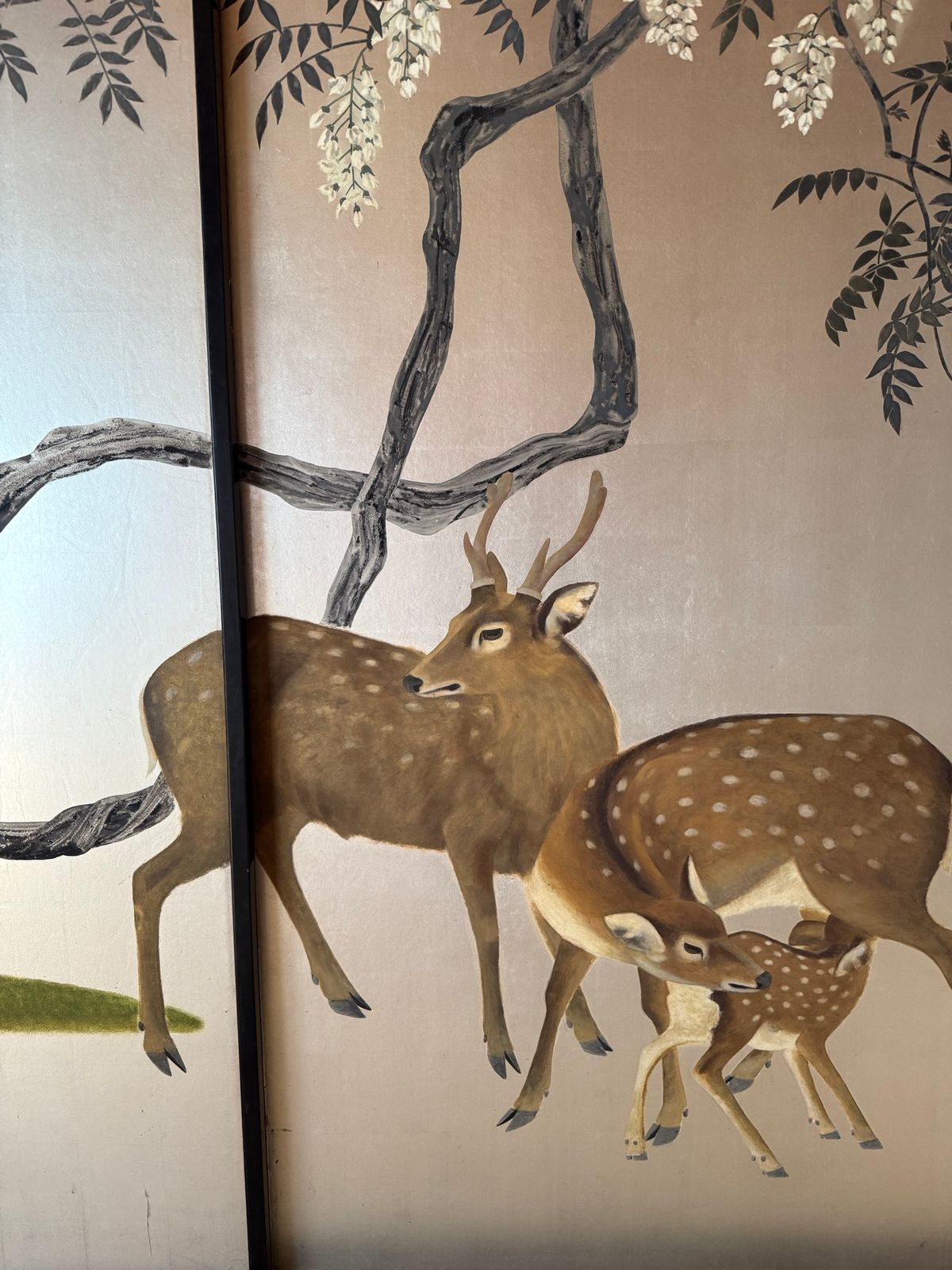 鹿のかわいい襖絵