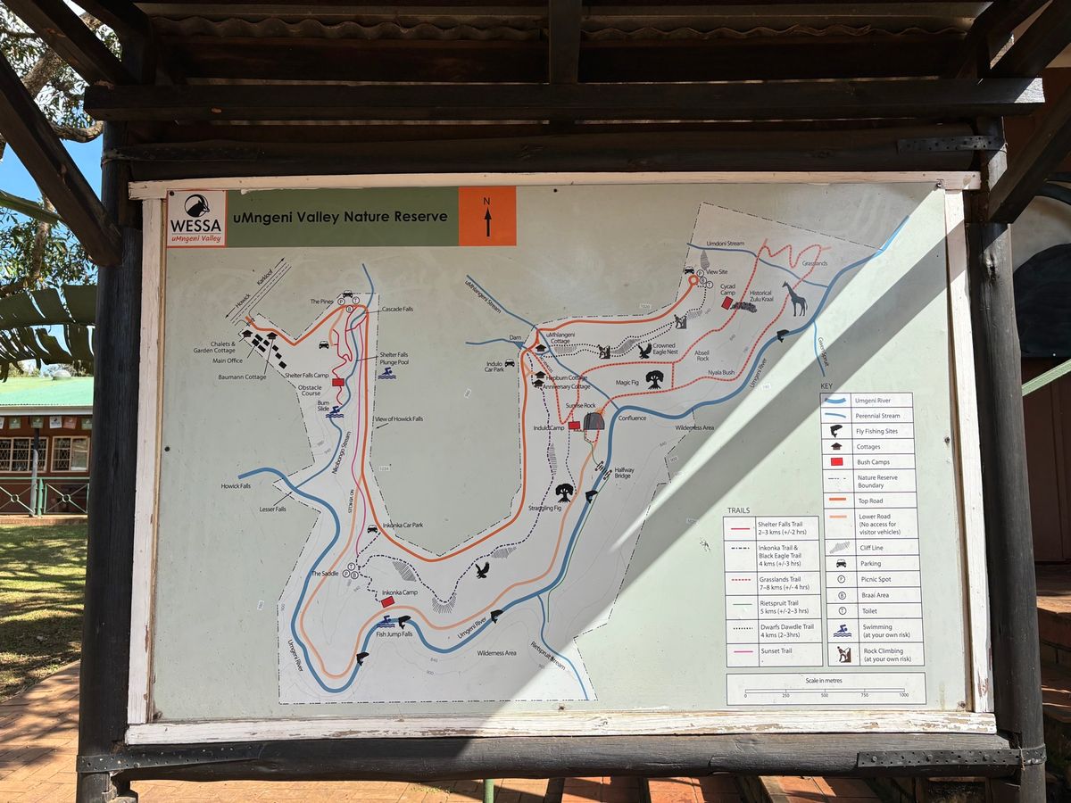 ウムゲニ・バレー自然保護区 uMngeni Valley
ホーウィックの滝...