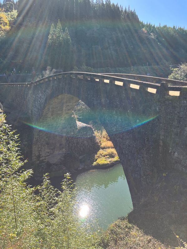 日本・熊本県「プチ旅行/八角トンネル、石橋」の写真：霊台橋、馬門橋
他にも小さな石橋が点在し...