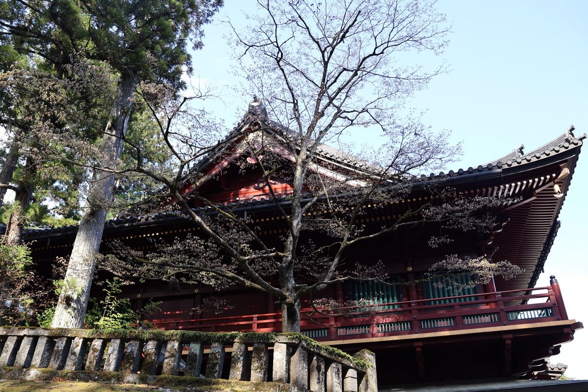 日光湯元温泉からバスで日光駅に向かいます。途中下車して日光山輪王寺へ。