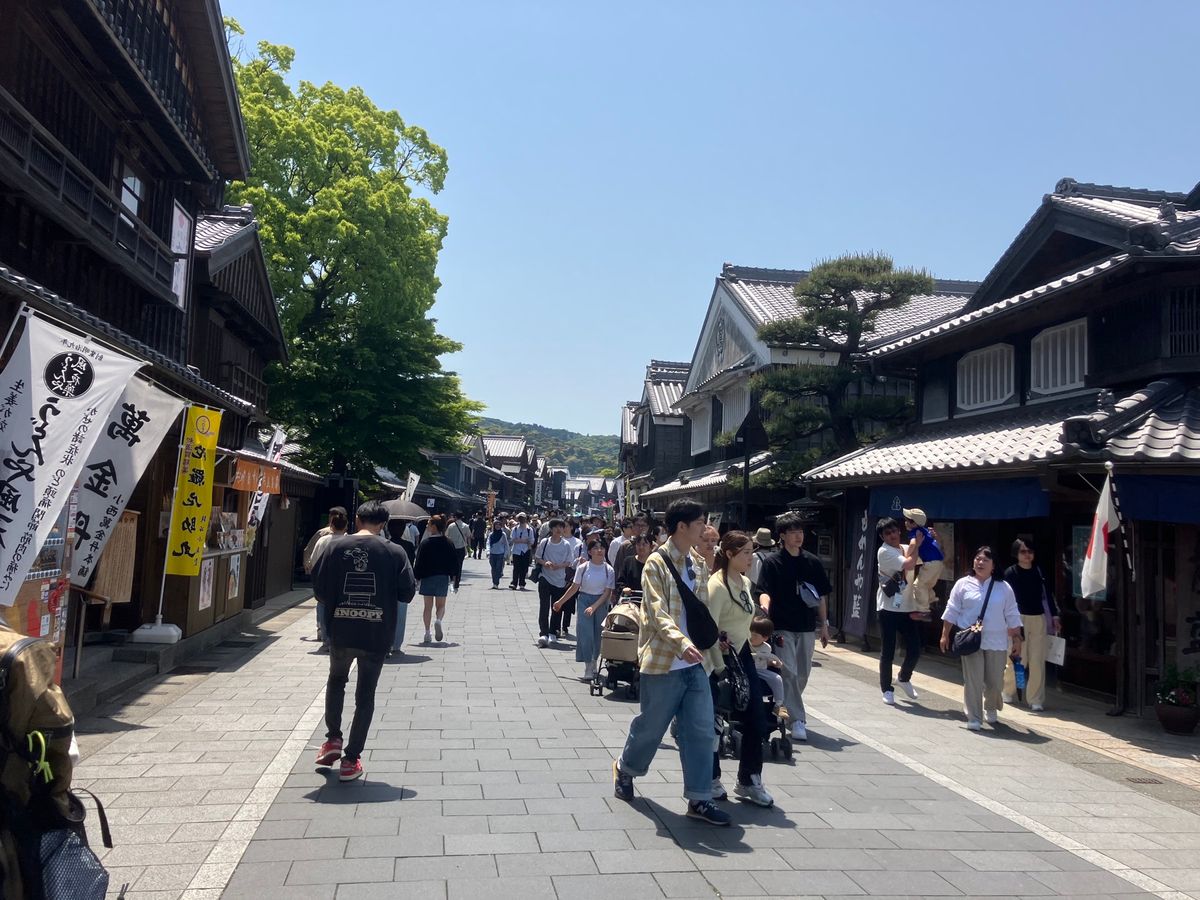 伊勢うどんと松阪牛のステーキを食べてからの伊勢参り