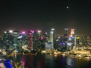 マリーナベイサンズの上でシンガポールシリング🍸
夜景きれい🌃