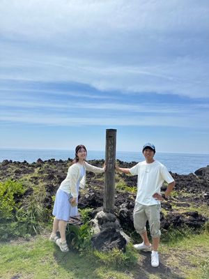 泊まったコテージのすぐ近くにある岬と動物園