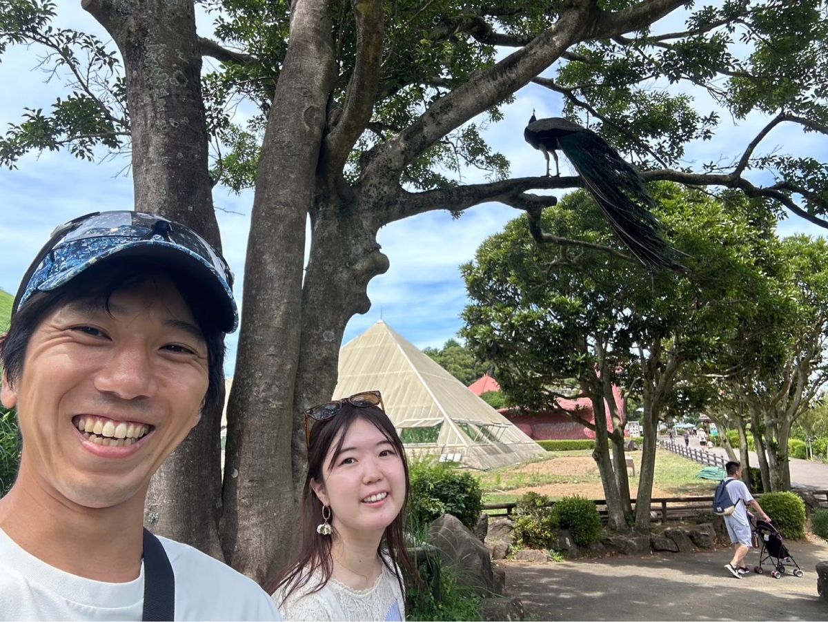 泊まったコテージのすぐ近くにある岬と動物園