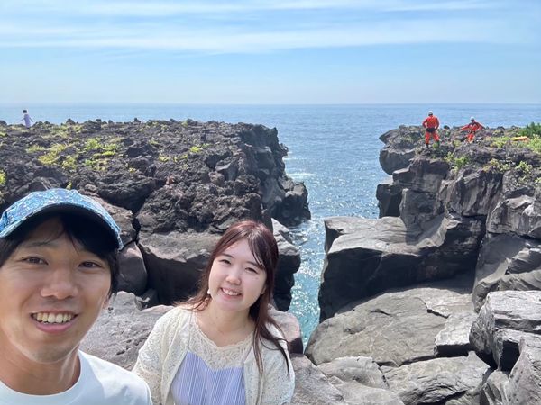 日本・静岡県「伊豆ゆうか誕生日お祝い旅行」の写真：泊まったコテージのすぐ近くにある岬と動物園