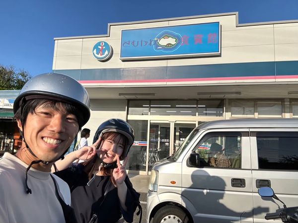 日本・伊豆大島「伊豆大島よしくん初の誕生日お祝い旅行」の写真：原付かりて島を周遊