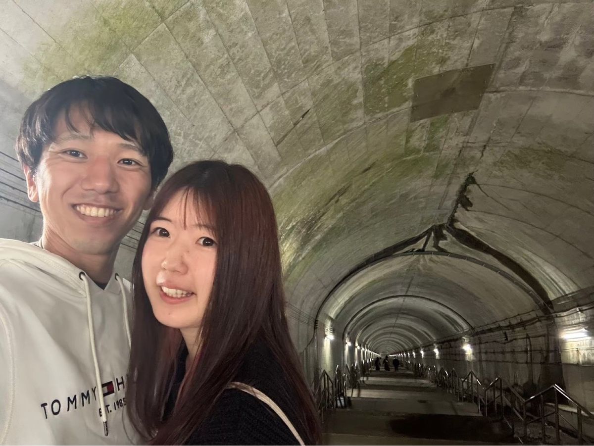 行きに2人にとって思い出の土合駅に寄る
したまで歩いて登った