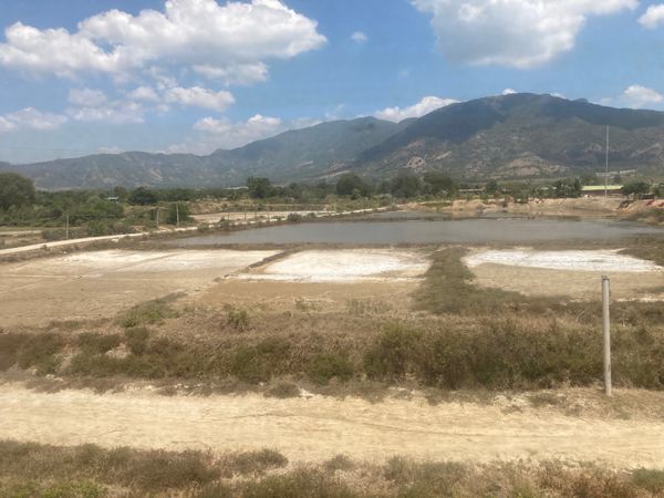 ベトナム・ハノイ「ベトナム」の写真：Phan Rang手前の塩田。
ファンラ...