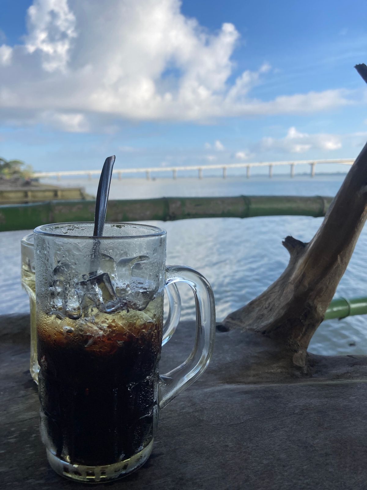 メコン川沿いでカフェで朝コーヒー
20000ドン、おこわ持ち込み