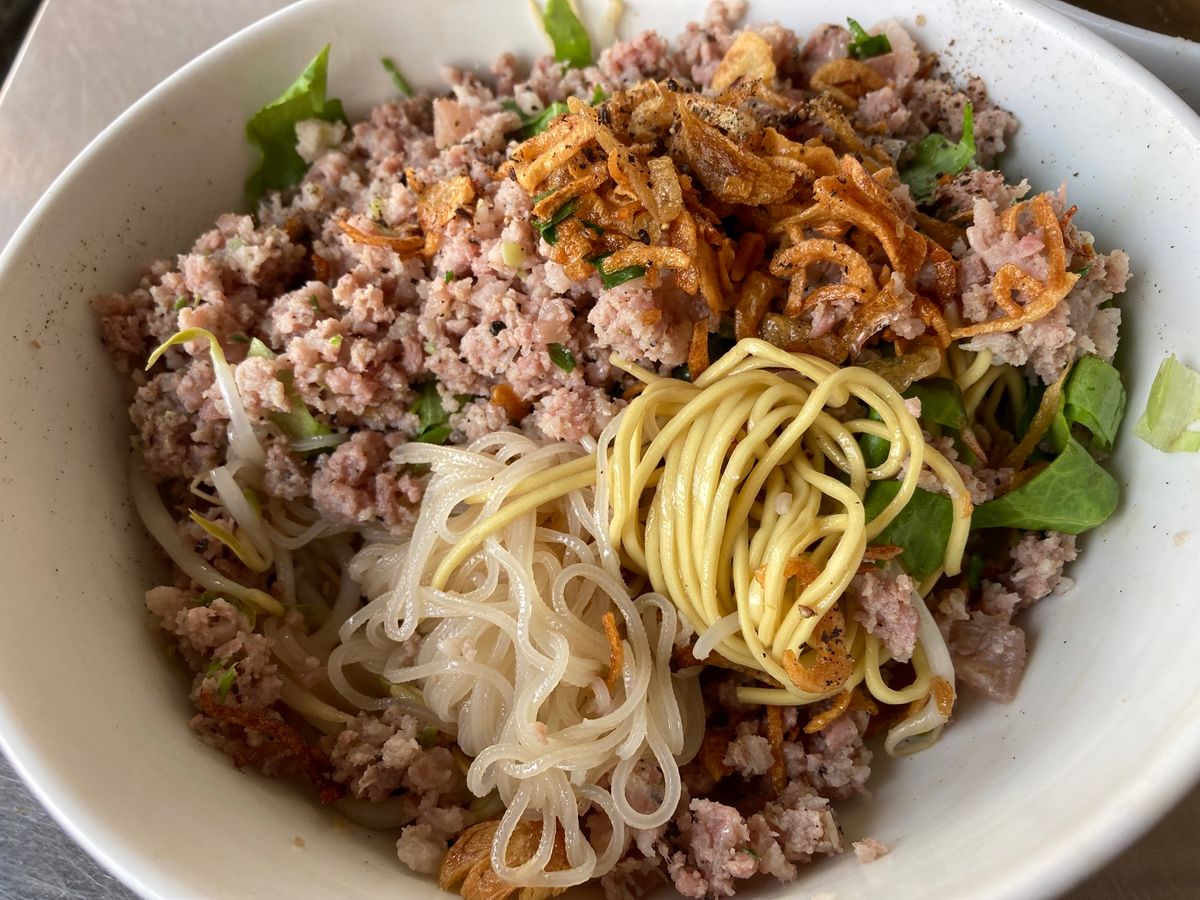 Hủ tiếu mì khô thịt bằm xương ko đườn...