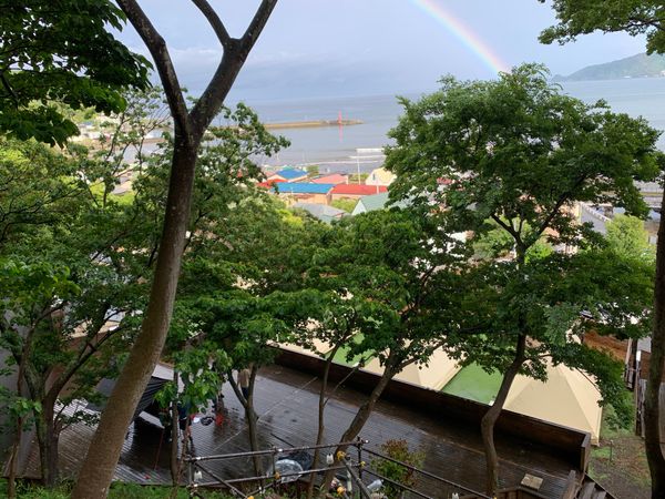 日本・静岡健「久しぶりのキャンプ！」の写真：雨も止み虹が出てきました♪