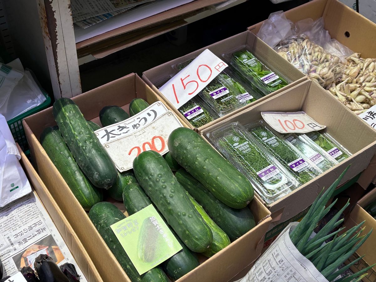 近江町市場
加賀野菜を色々みる