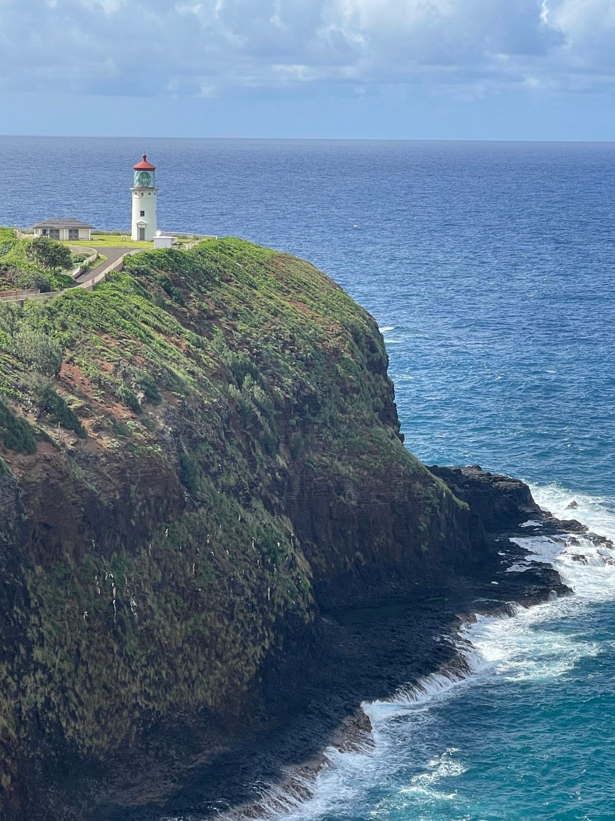 キラウエア灯台は最高の景色でした😃