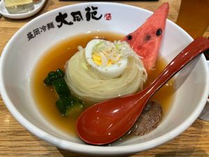 最後は駅ビルの大同苑で地ビールと冷麺で〆ました。