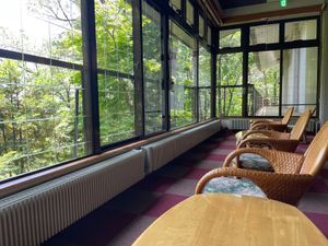宮沢賢治記念館の喫茶スペースがなかなか素敵でした。