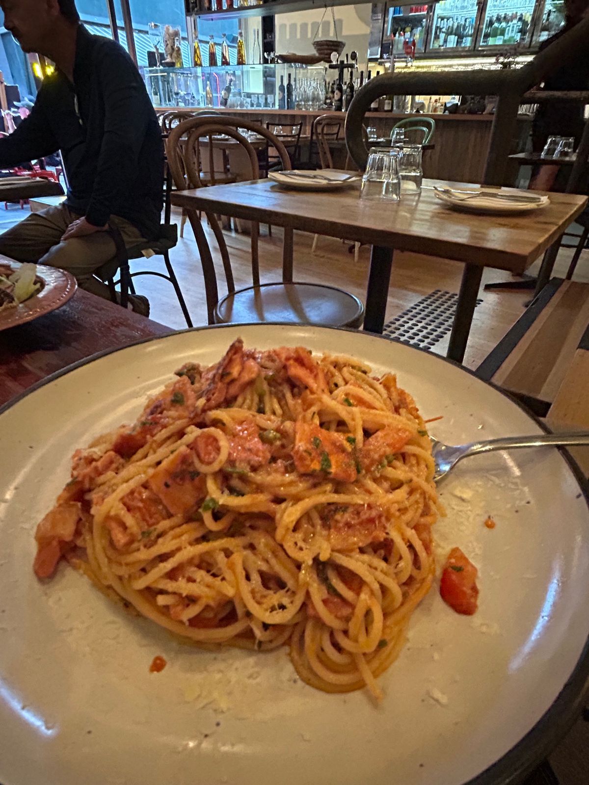 最後の晩餐と朝の空港でのご飯美味