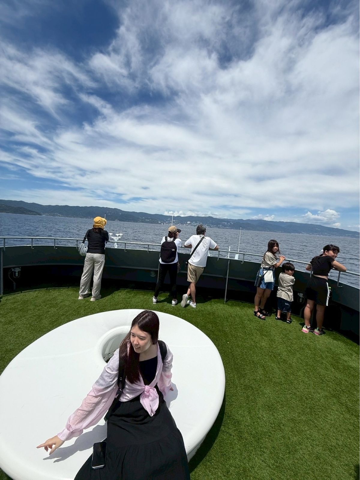 帰りはたまたま新しい船で帰れた
中が綺麗でおしゃれだった！
せっかくかっぱ...