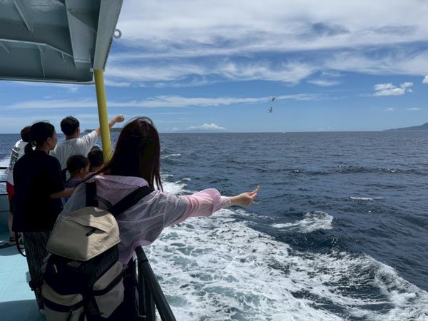 日本・静岡県「ゆうか誕生日旅行第二弾in初島」の写真：帰りはたまたま新しい船で帰れた
中が綺麗...