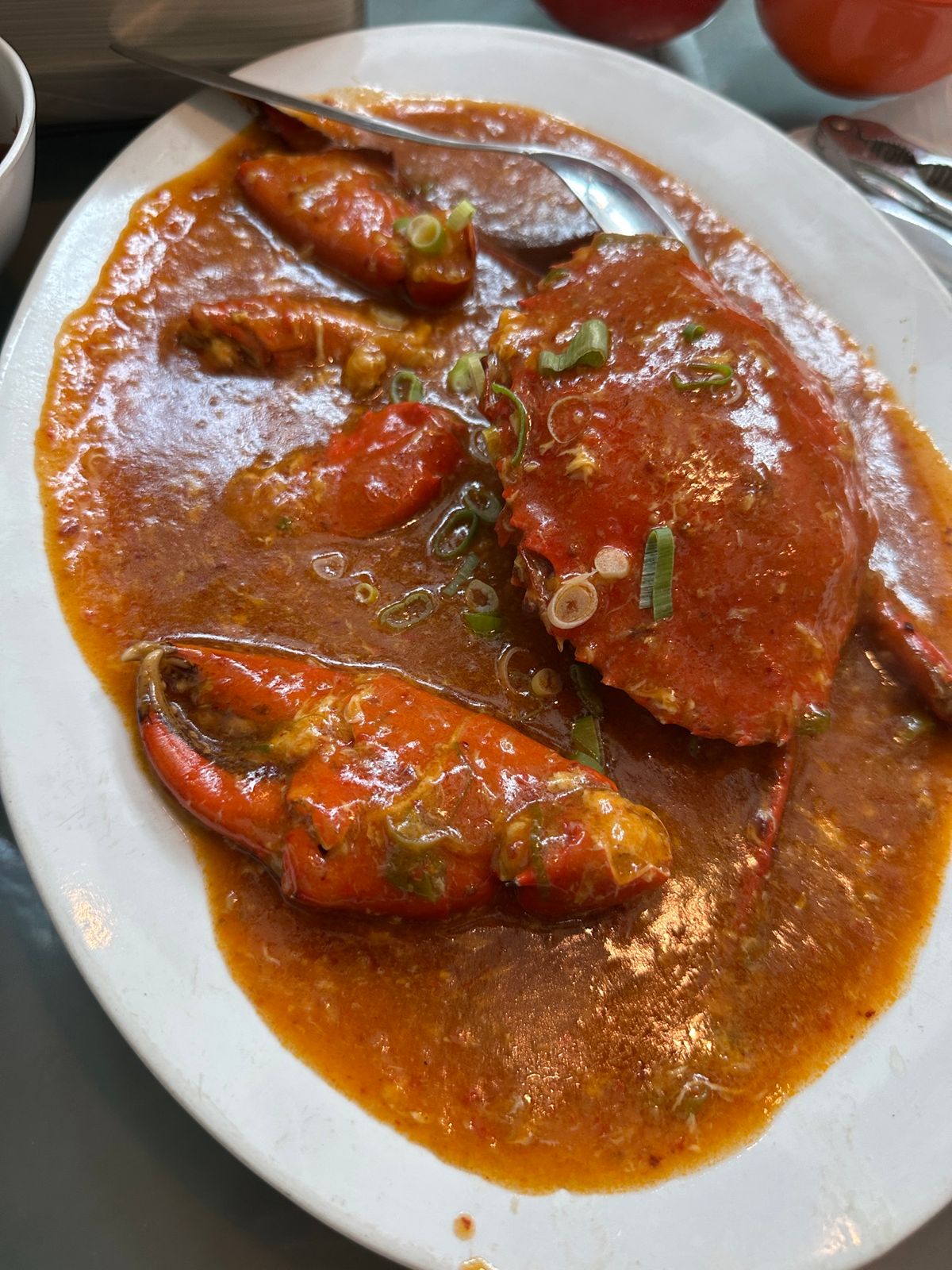 海鮮4種。

辣子蟹(チリクラブ) 
実は苦手。マッドクラブは殻が硬い上、...