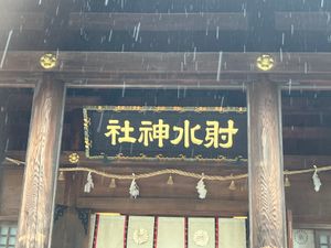 雨晴海岸から立山は見えず。雨天のため電車の中から日本海を鑑賞