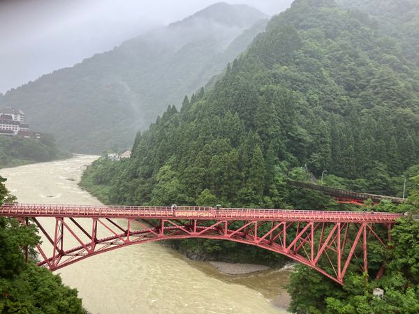 日本・富山県「富山」の写真：当日でもトロッコ列車乗れた。
雨天で水は...