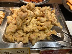灯りの宿 燈月朝食
とり天、ニラ豚、おおいた和牛、鳥飯