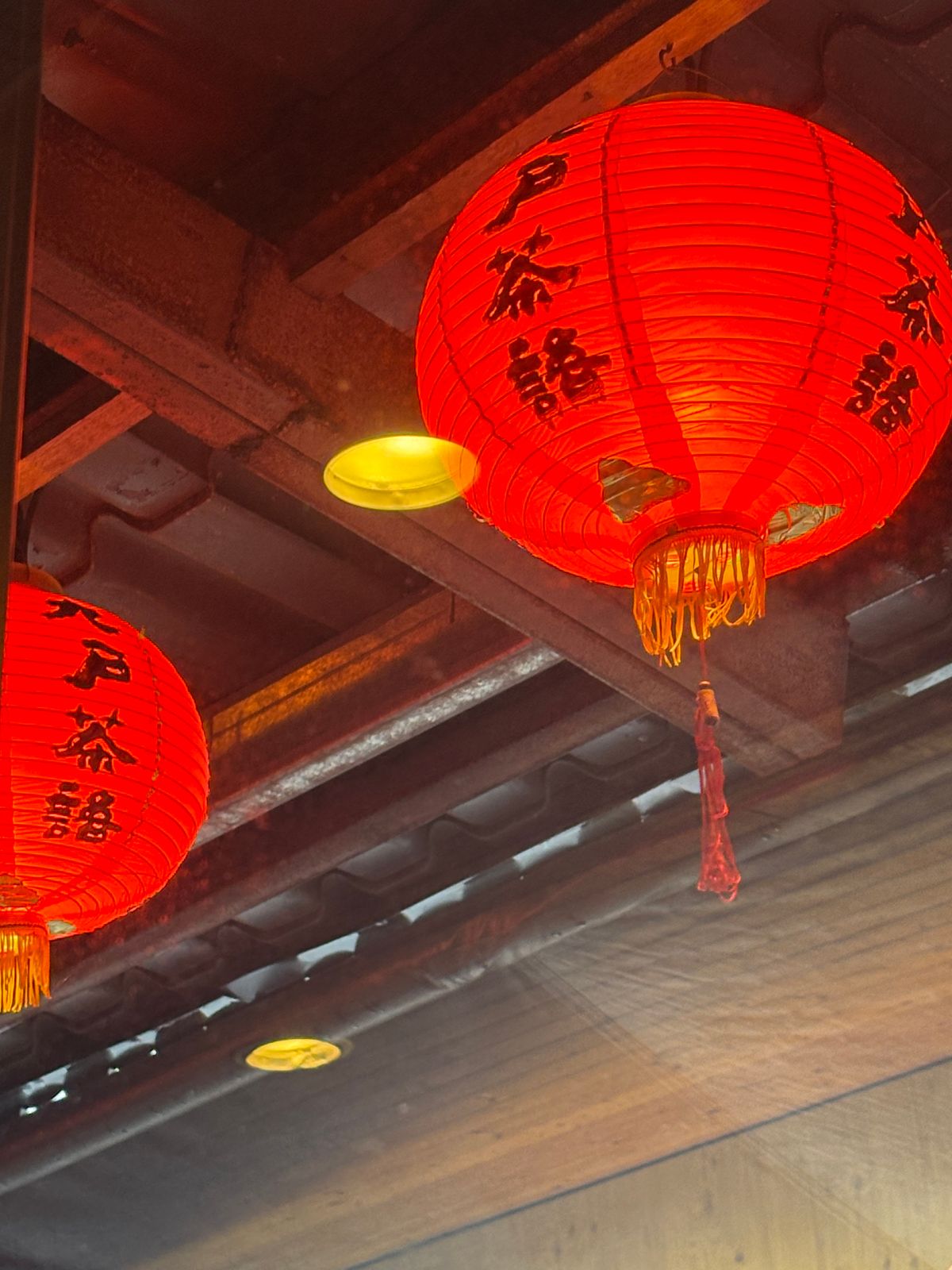 海悦楼茶坊のテラス席で！