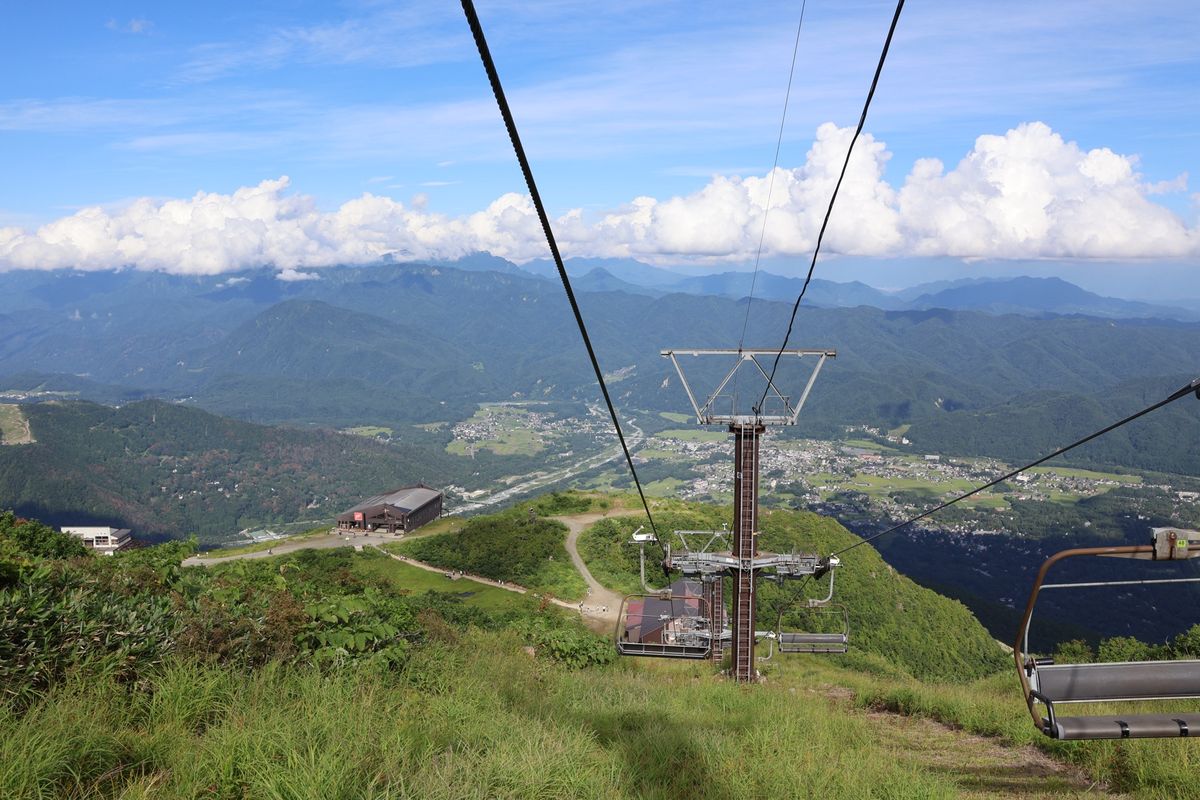 午後は八方尾根へ。黒菱ゲレンデからリフトに乗って黒菱平まで。