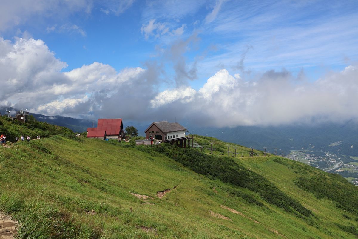 午後は八方尾根へ。黒菱ゲレンデからリフトに乗って黒菱平まで。