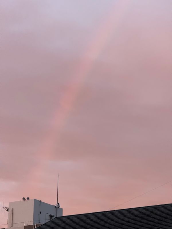 台湾・台北「台湾🇹🇼」の写真：家を出たら、虹が🌈
ラウンジでお決まりの...