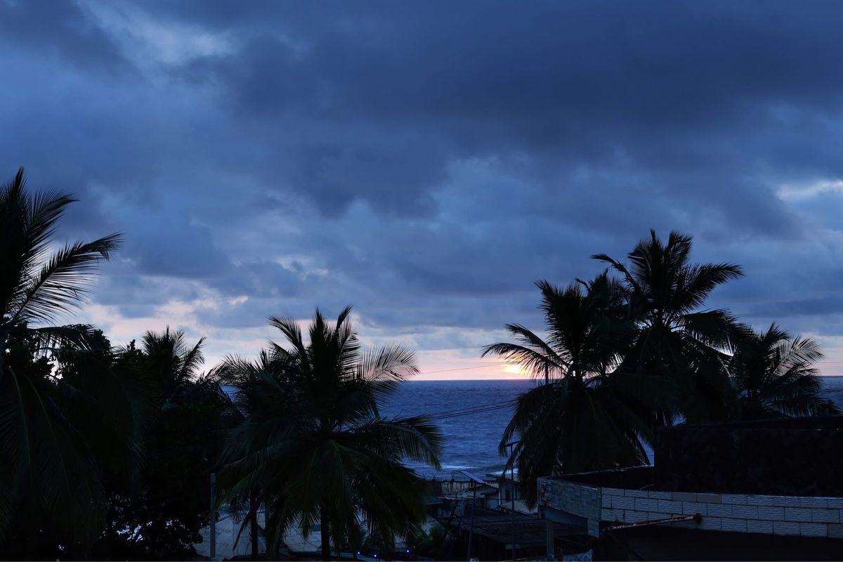 ホテルとその周辺の海