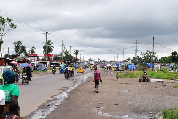 ガーナ・Accra「リベリア&ガーナ出張」の写真：リベリアの町の風景