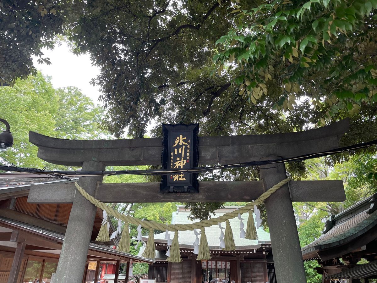 午後はバスで市内に戻って観光。まずは川越氷川神社を参拝しました。
大鳥居の...