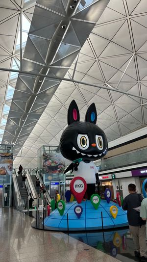 台風直撃の香港の様子

空港にやっとこれた私たち

帰りに飛行機から見た絶...