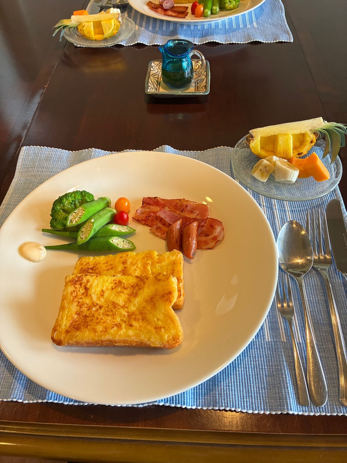 ホテルからの景色と由布島